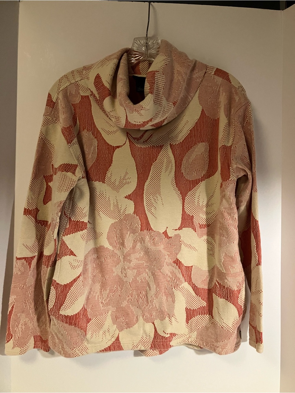 Burton Floral Cowl Neck Sweater in Cream & Rust